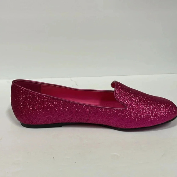 Twiggy London Pink Glittery Wide Width Taylor Swift Flats - Picture 8 of 11